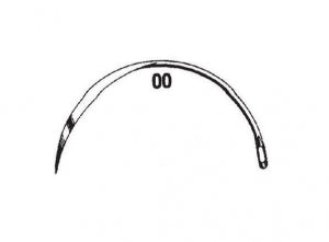 Cincinnati Surgical Suture Needles - Suture Needle with 1/2 Circle Cutting Edge, Nonsterile, Regular, Size 00 - 0883400