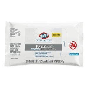 Clorox VersaSure Cleaner Disinfectant Wipes - Clorox VersaSure Disinfectant Wipes, Flatpack, 30 Wipes - 124724