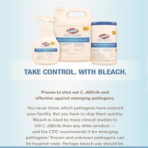 Clorox Bleach Germicidal Wipes - Clorox Bleach Wipes, Tub, 110 Wipes, 12" x 12" - 30358