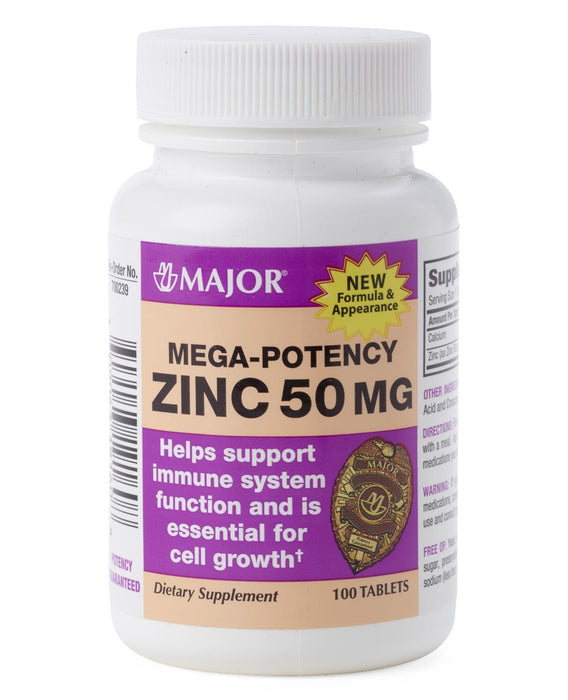 Zinc Gluconate Tablets 50 mg Strength Tablet 100 per Bottle