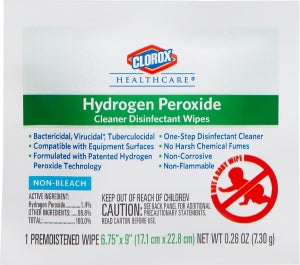 Clorox Hydrogen Peroxide Cleaner Disinfectants - Clorox Hydrogen Peroxide Disinfectant, Wipes, 9.75" x 9" - 31426
