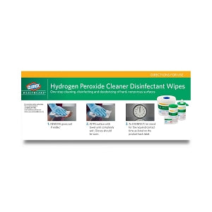 Clorox Hydrogen Peroxide Cleaner Disinfectants - Clorox Hydrogen Peroxide Disinfectant, Wipes, 9.75" x 9" - 31426