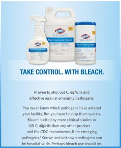 Clorox Bleach Germicidal Wipes - Clorox Bleach Wipes, 70 Wipes, 6.75" x 9" - 35309
