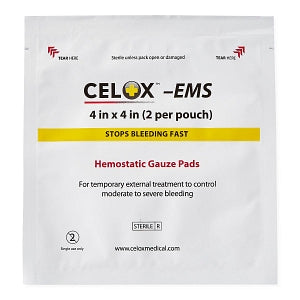 Medtrade Products Ltd Celox EMS Hemostats - Celox EMS Hemostats 4" x 4", 2/Pouch - FG08834291
