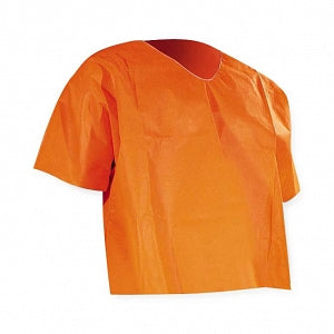 Cellucap Manufacturing Safety Alert Orange Scrub Shirt - Polypropylene Scrub Shirt without Pockets, Orange, Size M - 650M