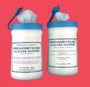 Control Company Clean-Wipes - Premoistened Lab Wipe, 6" x 9" - 2060