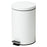 Clinton Industries Round White Waste Receptacle - RECEPTACLE, WASTE, FOOT OP, WHT, STEEL, 13QT - TR-13W