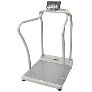 Health O Meter Professional Digital Handrail Scales - Bariatric Digital Handrail Scale with 26" x 22" Platform, Weight Capacity 1, 000 lb. (454 kg) - 2101KL