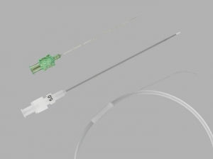 Cook Inc Micropuncture Access Sets - Micropuncture Access Set, Transitionless Tip, Nitinol Wire Guide w Platinum Tip, 4Frx10 cm Outer Catheter, .018"Dx40cm L Wire Guide, 21Gx4cm Needle, Echogenic Needle Tip - G47947