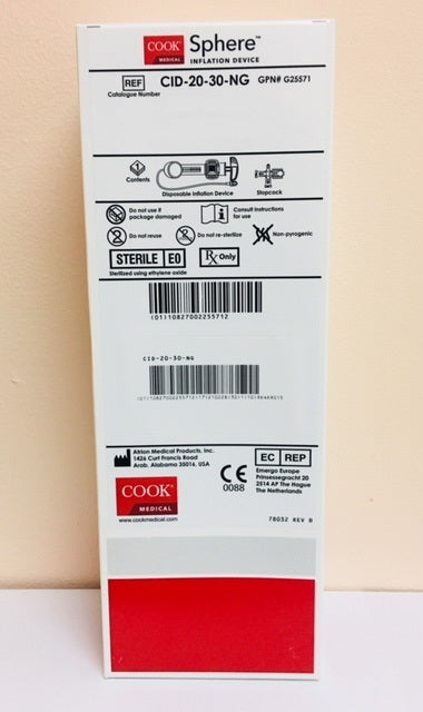 Cook Inc Cook Sphere Inflation Device - DEVICE, SPHERE, INFLTN, CID-20 ...