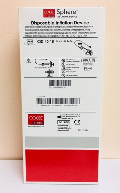 Cook Inc Cook Sphere Inflation Device - DEVICE, INFLATION, SPHERE, CID ...
