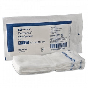 Cardinal Health Dermacea X-Ray Detect Gauze Sponges - Dermacea X-ray Detectible Gauze Sponges, Sterile, 24 Ply, 4" x 8" - 441606