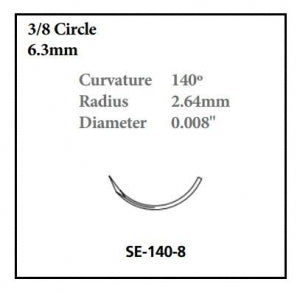 Medtronic Polysorb Suture - Polysorb Suture, SE-140-8, Violet, Size 8-0, 12" - L-2750K