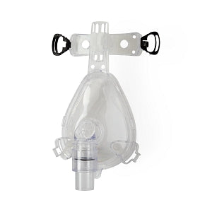 Pulmodyne Silicone CPAP Full Face Masks - Silicone CPAP Full Face Mask with Head Strap, SilentVent Anti-Asphyxia Elbow (22mm Male) and OmniCLIP with Silicone Forehead Pad, Adult, Size M - CPAP9401
