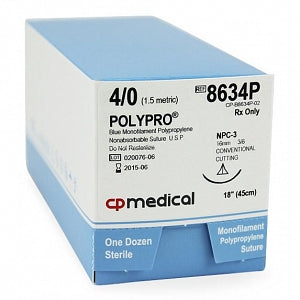 CP Medical Polypro Non-Absorbable Needled Suture - Polypro Monofilamen ...
