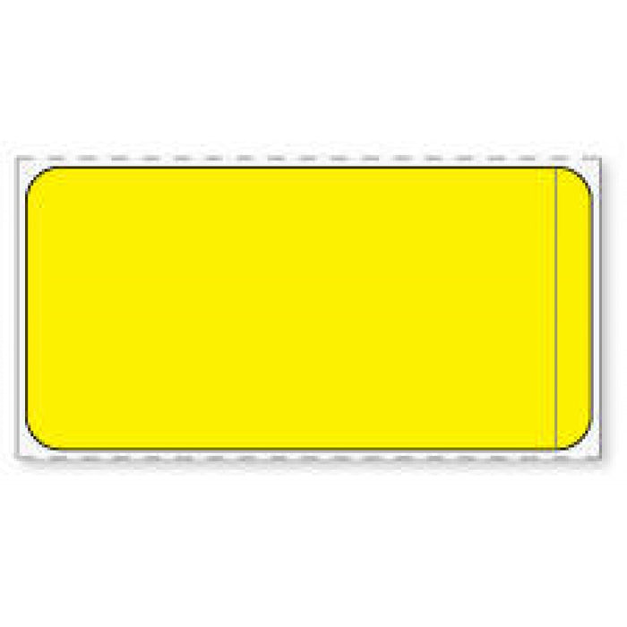 Label Direct Thermal Piggyback Paper Permanent 3" Core 2" X 1" Yellow 1500 Per Roll, 6 Rolls Per Case