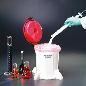 CP Lab Safety Benchtop Solid Waste Container / Components - Poly Liner Solid Waste Bag, Red - SWC-B100R