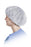 Medline Single-Ply Polypropylene Bouffant Caps - Single-Ply Spunbond Polypropylene Bouffant Caps, 24", White - CRI1003