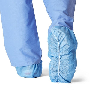 Medline Spunbonded Polypropylene Nonskid Shoe Covers - Spunbond Polypropylene Nonskid Shoe Covers, Blue, Size XL - CRI2003
