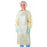 Medline Medium-Weight Coated Polypropylene Isolation Gowns - Coated Polypropylene Isolation Gown with Knit Cuff Wrists, Yellow, Size XL - CRI4011CF