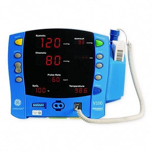 GE Healthcare CARESCAPE V100 Vital Signs Monitor - Carescape V100 Vital Signs Monitor with Masimo and Dinaclick - 2038172-001-496257