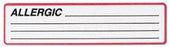 Carstens Alert / Instruction Labels - LABEL, ID, ALLERGIC - 1646-01