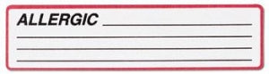 Carstens Alert / Instruction Labels - LABEL, ID, ALLERGIC - 1646-01