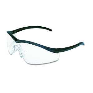 MCR Safety Triwear Onyx Frame Anti-Fog Glasses - Triwear Onyx Frame, Clear AntiFog Lens, Black Cord - T1110AF