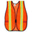 MCR Safety Orange Safety Vests - Orange Safety Vest, 2 in. Reflective Strips, Polyester, Side Straps, One Size - V201R