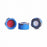 DWK PTFE / Silicone Septa and BlueMAG Caps - CAP, 9MM, WHITE SIL / RED PTFE, 0.040, 1 SLIT - 09-4101