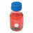 DWK Kimble Round Glass Media Bottles with Blue Screw Caps - GL 45 Media Storage Bottles, 250 mL Capacity, 50 mL to 200 mL Graduation Range - 14395-250