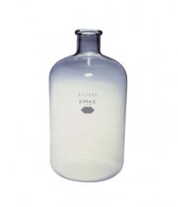 DWK Life Sciences Kimble Serum Bottle - Narrow Mouth Round Serum Bottle, Serum, Glass, 4000 mL, Clear - 14960-4