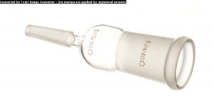 DWK Kimble Reducing Connecting Adapters - Reducing Connecting Adapter for Standard Taper Joint, 55/50 Top Outer to 24/40 Bottom Inner - 150100-0451