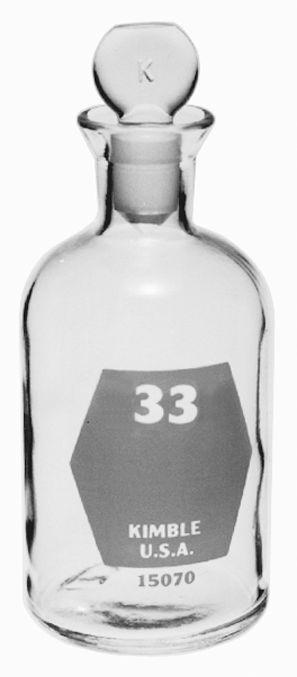 DWK Life Sciences Kimble 300 mL BOD Bottles - Clear Round BOD Bottle with Stopper, Numbers 24 to 48, 300mL - 15070-25