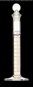 DWK Life Sciences Kimble Class B Cylinder w/Single Metric Blue - Class B Cylinder with Single Metric Blue Scale, Standard Taper Stopper, 10mL - 20040-10