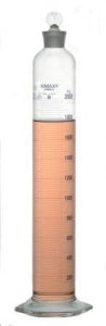 DWK Life Sciences Kimble Class B Cylinder w/Single Metric Blue - Class B Cylinder with Single Metric Blue Scale, Standard Taper Stopper, 2L - 20040-2000