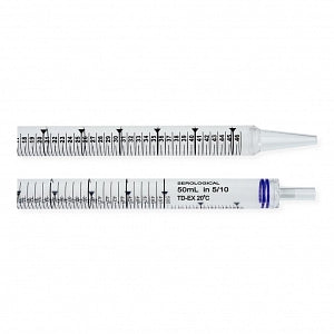 Celltreat Scientific Individually Packaged Serological Pipets - Sterile Serological Pipets, Individually Wrapped in Plastic, Clear / Purple, 50 mL - 229230A