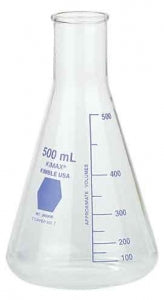 DWK KIMAX Colorware Narrow Mouth Erlenmeyer Flasks - KIMAX Colorware Narrow Mouth Erlenmeyer Flask, Blue Scale, 125 mL - 26500B-125
