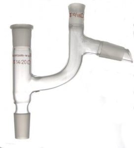 DWK Life Sciences Kimble Claisen Distillation Adapter - Claisen Distillation Adapter with Side DripTip Tube and 14/20 Thermometer Joint, 105mm x 113mm - 274200-0000