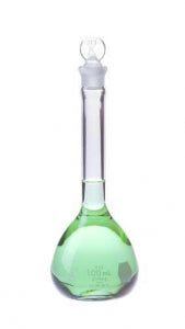 DWK Kimble Class A Serialized Vol. Flasks w / Glass Stopper - Class A Volumetric Flask with Glass Stopper, 25mL - 28017-25