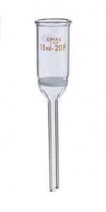 DWK Life Sciences Kimble Buchner Funnel with Fritted Disc - Buchner with KIMFLOW Fritted Disc, Coarse Porosity, 2 mL Capacity, 7 mm Stem Outer Dimensions, Stem 30 mm Length - 28400-21