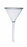 DWK Life Sciences Kimble Wide Tip Long Stem Funnels - Long Stem Funnel with 60° Angle and 200 mm Dia. Wide Top, 1500 mL Cone Volume - 28980-200