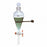DWK KIMAX Squibb Separatory Funnel with PTFE Stopcock - Squibb Pear-Shaped Separatory Funnel with PTFE Size 2 Stopcock, 16 Standard Taper Stopcock, 60 mm L Stem, 60 mL Capacity - 29048F-60
