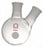 DWK Life Sciences Kimble Angled Two Neck RB Flask - Angled Two Neck Round Bottom Flask, 250 mL, 19/22, 19/22 - 295010-0250
