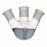 DWK Life Sciences Kimble Angled Three Neck RB Flask - Angled 3-Neck Round-Bottom Distilling Flask, 19/22 Center ST Joint, 19/22 Side ST Joint, 25mL - 295510-0025
