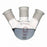 DWK Life Sciences Kimble Angled Three Neck RB Flask - Angled 3-Neck Round-Bottom Distilling Flask, 19/22 Center ST Joint, 19/22 Side ST Joint, 50mL - 295510-0050