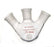 DWK Life Sciences Kimble Angled Three Neck RB Flask - Angled 3-Neck Round-Bottom Distilling Flask, 14/20 Center ST Joint, 14/20 Side ST Joint, 25mL - 295550-0025