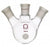 DWK Life Sciences Kimble Angled Three Neck RB Flask - Angled 3-Neck Round-Bottom Distilling Flask, 14/20 Center ST Joint, 14/20 Side ST Joint, 50mL - 295550-0050