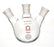 DWK Life Sciences Kimble Angled Three Neck RB Flask - Angled 3-Neck Round-Bottom Distilling Flask, 14/20 Center ST Joint, 14/20 Side ST Joint, 100mL - 295550-0100
