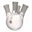 DWK Kimble Angled Four Side Neck Round Bottom Flask - FLASK 50ML 14/20 14/20 - 295790-0050